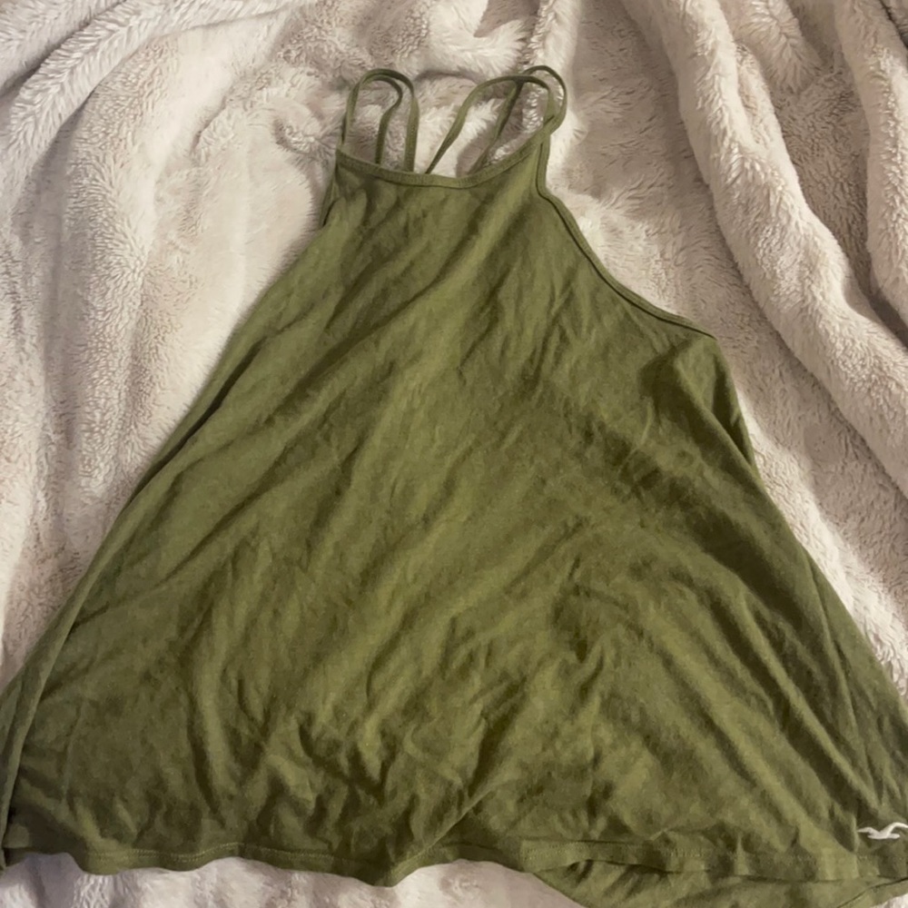 green tank top